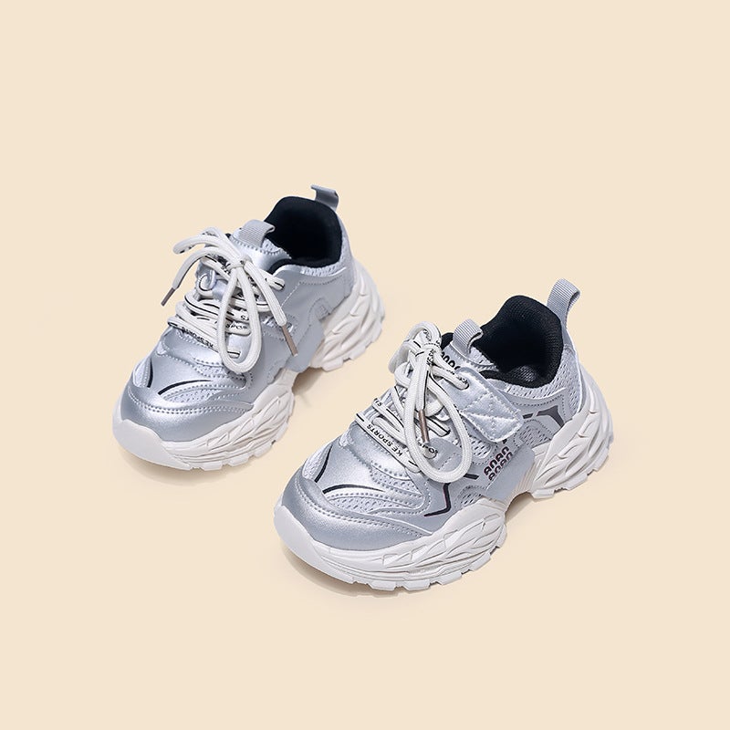2025 Children'S Shoes, Boys' Sports Shoes, Casual Children'S Shoes, Spring & Fall Mesh Breathable Leather Waterproof Running Shoes - Image 5
