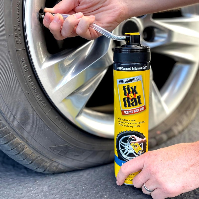Fix A Flat S60369 Aerosol Emergency Flat Tire Repair and Inflator, for X-Large Tires, Eco-Friendly Formula, Universal Fit for All Cars, Trucks and SUVs, 24 oz. (Pack of 1) - Image 2