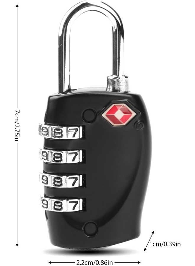 Tersely [4 Pack] TSA Approved Luggage Combination Locks, 4 Digit Combination Padlock with Alloy Body TSA Lock for Travel Bag, Suit Case, Lockers, Gym, Bike Locks or Other - Image 4