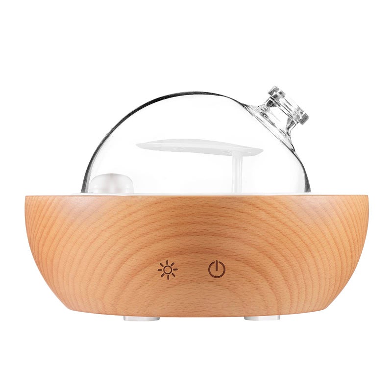 kakoda Kakoda Glass Essential Oil DiffuserReal Wood BaseThe 2025 Upgrade Aromatherapy DiffuserAroma Diffuse HumidifierLED Light in 7 ColorsSuitable for Home Office Bedroom 