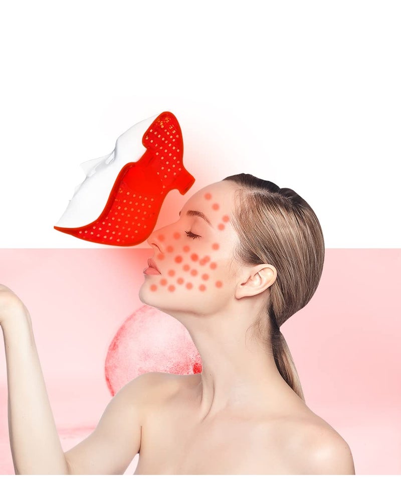 Aphrona Acne Removal Wrinkle Reduction Skin Care Mask | LED Light Therapy Red light Blue light | Glowing Skin Photo Facial (7 color) - Image 2