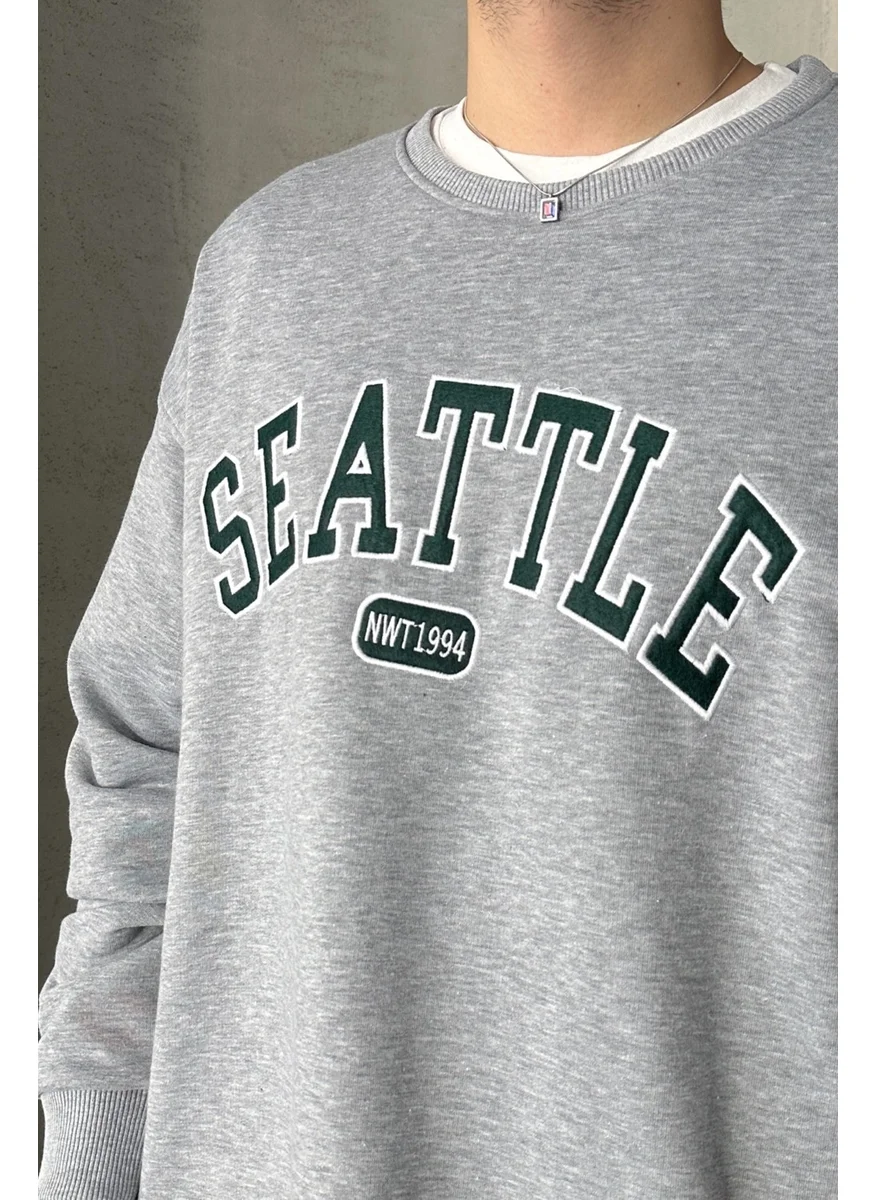 HYMAN Men's Seattle Printed Oversize Sweatshirt