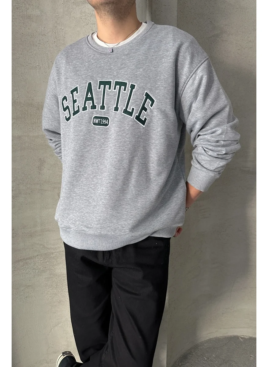 HYMAN Men's Seattle Printed Oversize Sweatshirt