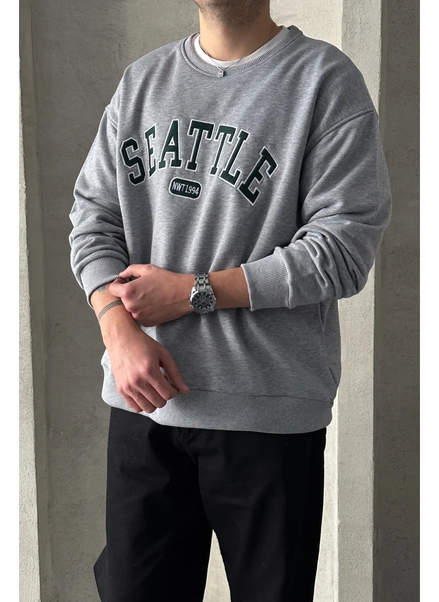 HYMAN Men's Seattle Printed Oversize Sweatshirt