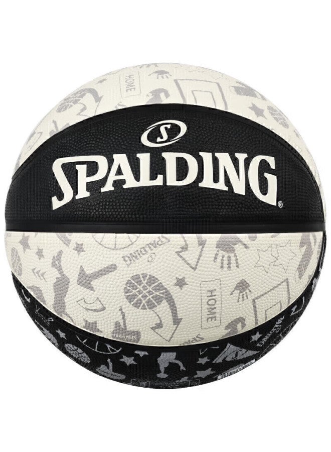Spalding Basketball, Size 5, Youth And Children's Graffiti, Indoor And Outdoor Use, Non-slip, Wear-resistant, No. 5 Ball, Basketball, 84-611y5 - Image 1
