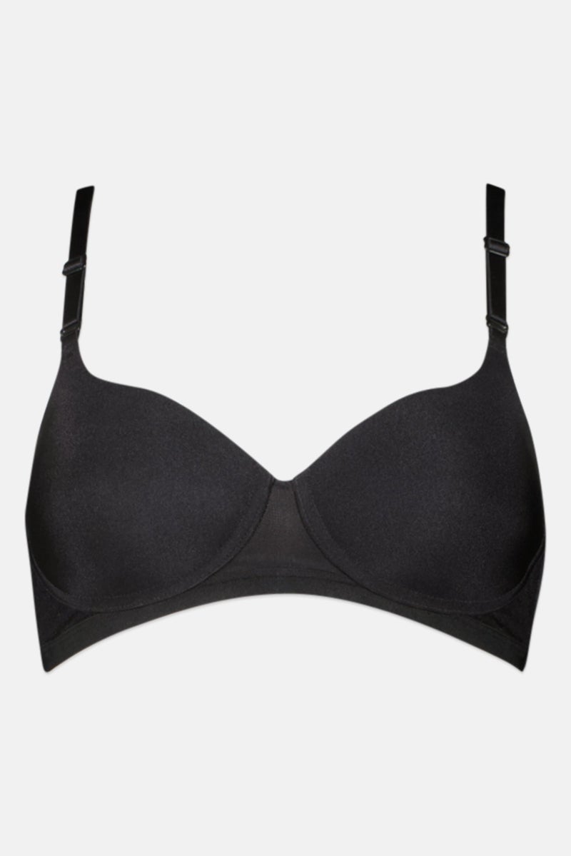 TRIUMPH حمالة صدر مبطنة بسيطة للنساء، سوداء - Image 1