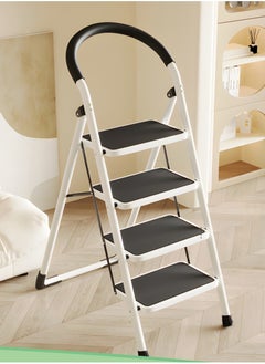 Smart Kitchen 4-Step Ladder Folding Stool White 44inch  - Image 2