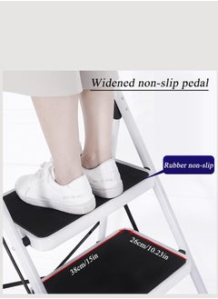 Smart Kitchen 4-Step Ladder Folding Stool White 44inch  - Image 4