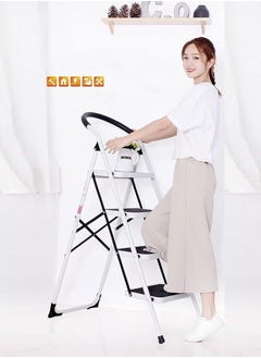 Smart Kitchen 4-Step Ladder Folding Stool White 44inch  - Image 5