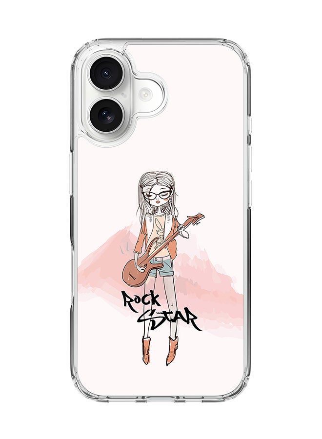 Stylizedd Classic Clear MagSafe Case for iPhone 17 , Hybrid Soft Case Flexible Edges Anti Drop TPU PC Gel Thin Transparent Cover [ Designed for iPhone 17 ] - Rockstar Girl