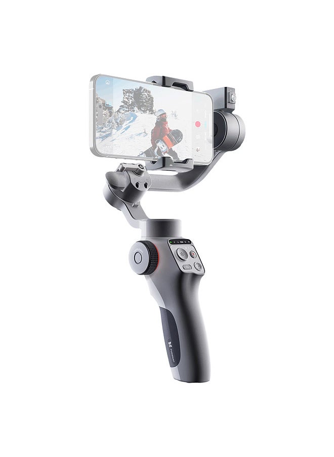 FUNSNAP - Capture 5 3-Axis Stabilizer Gimbal Stabilizer with LCD Screen for Smartphone 450g/0.99lbs Payload Anti-shaking Support BT Connection App Control with LED Light AI Active Tracker Module & Tripod Stand - Image 1