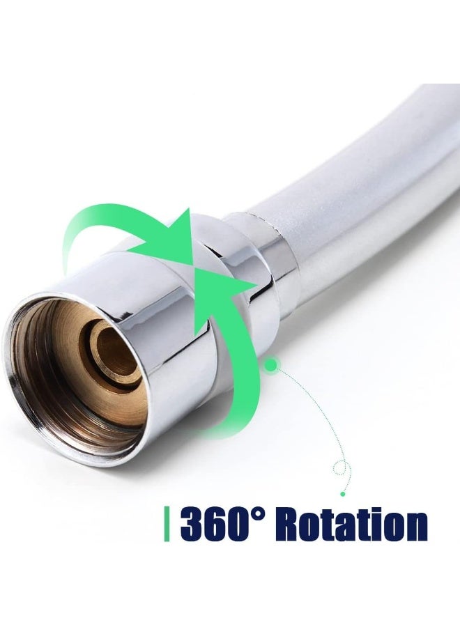 خرطوم دش بطول 1.5 متر مع حماية مزدوجة من الالتواء وحماية ضد التشابك، خرطوم مرن عالمي لرأس الدش بوصلات نحاسية، وصلة G1/2 بوصة - Image 3