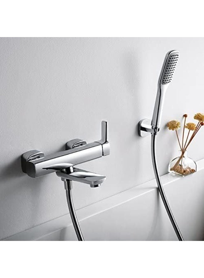 خرطوم دش بطول 1.5 متر مع حماية مزدوجة من الالتواء وحماية ضد التشابك، خرطوم مرن عالمي لرأس الدش بوصلات نحاسية، وصلة G1/2 بوصة - Image 2