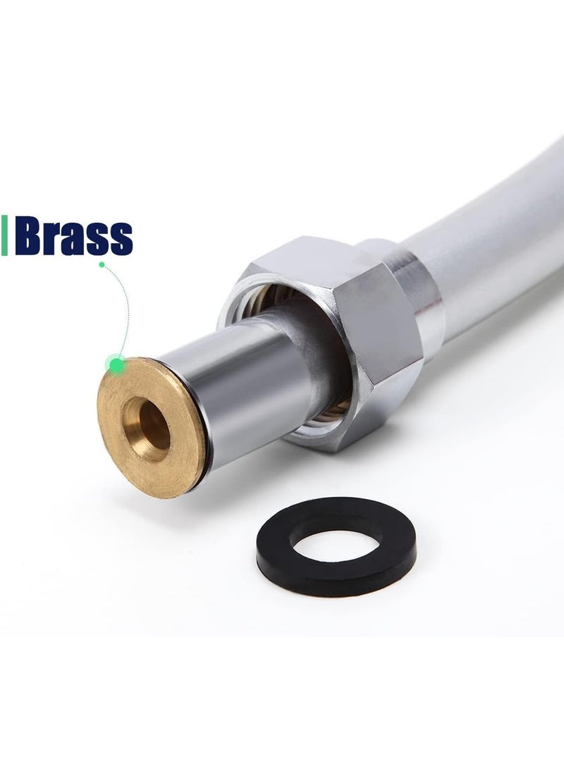 خرطوم دش بطول 1.5 متر مع حماية مزدوجة من الالتواء وحماية ضد التشابك، خرطوم مرن عالمي لرأس الدش بوصلات نحاسية، وصلة G1/2 بوصة - Image 4