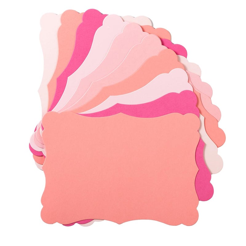 Homtable 50 Pack Blank Kraft Cards Cardstock Thick Paper Brown Greeting Cards for DIY Gift Card Menus, Baby Shower and Wedding Invitations (Pink, 5 Colors, 5x7IN) - Image 1
