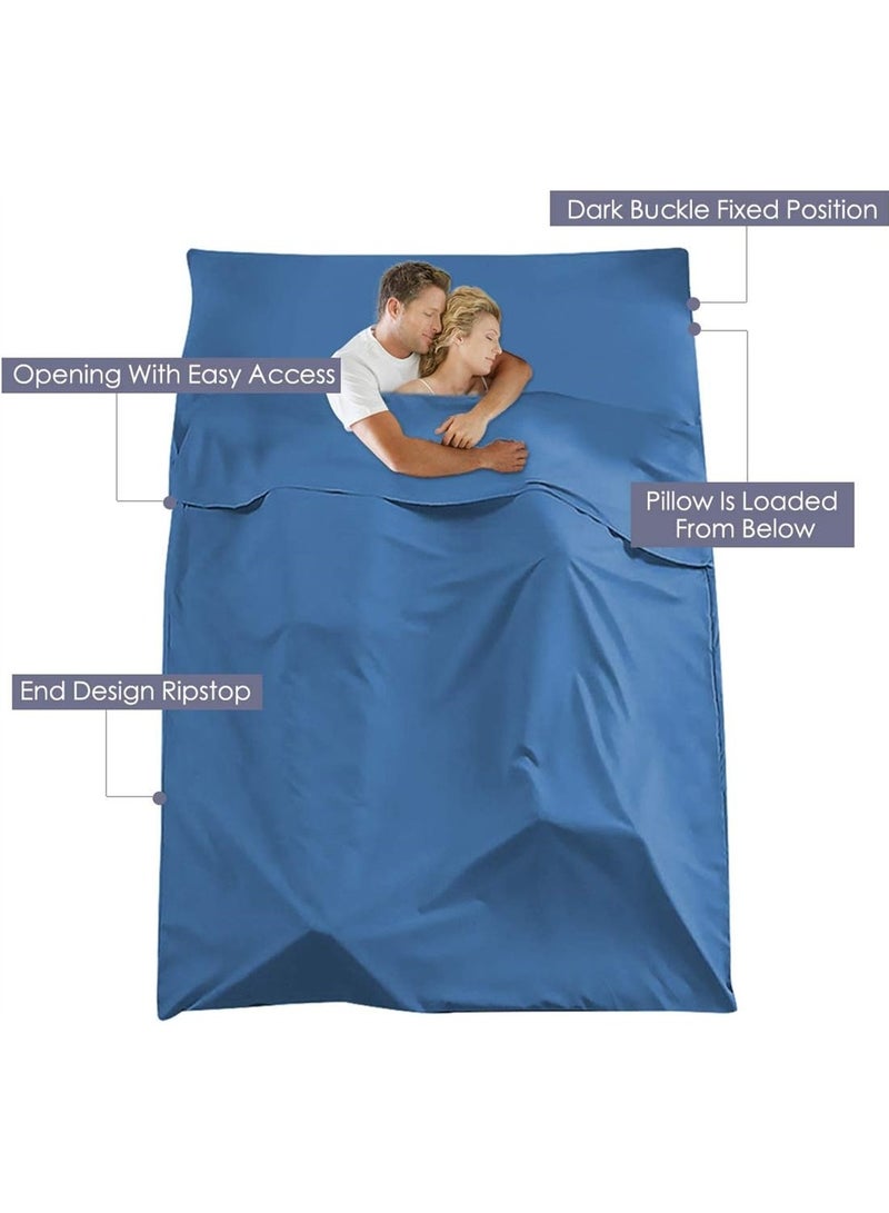 SYOSI Sleeping Bag Liner, Portable Camping Travel Home Bed Sheet Comfortable Lightweight Breathable Hotel Compact Sacks - Image 3