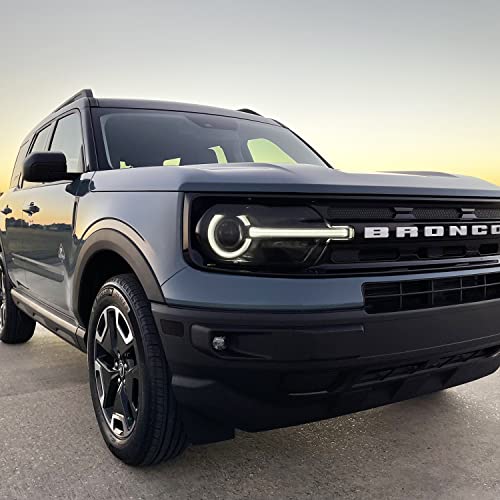 SlickMod PreCut Vinyl Smoke Tint for 2021-2022 Ford Bronco Sport Headlight (2. Headlight, 20% Dark Smoke) - Image 5
