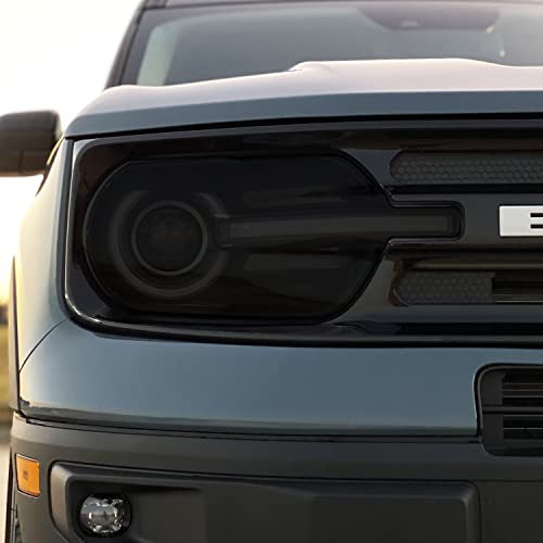 SlickMod PreCut Vinyl Smoke Tint for 2021-2022 Ford Bronco Sport Headlight (2. Headlight, 20% Dark Smoke) - Image 3