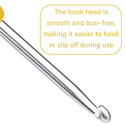 QMNNMA 3.5 mm Crochet Hook, Ergonomic Handle for Arthritic Hands, Extra Long  Knitting Needles for Beginners and Crocheting Yarn (3.5 mm) - Image 3