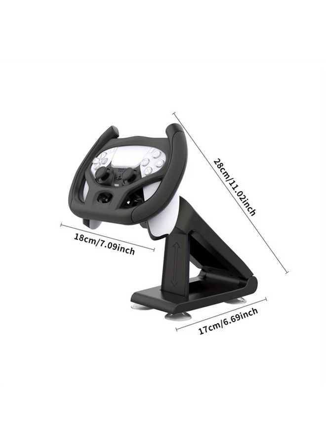 Adjustable PS5 Controller Stand Multi Axis Steering Wheel Base With Suction Cup Black Durable PVC Material Gaming Accessory For Enhanced Play Experience - Image 2