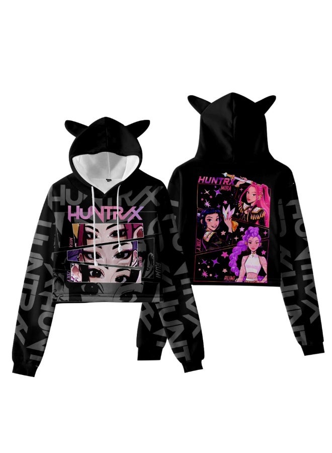 general K-POP: Demon Hunting Girl Group Printed Hoodie suitable for daily outings or styling making fans unable to put it down - Image 1