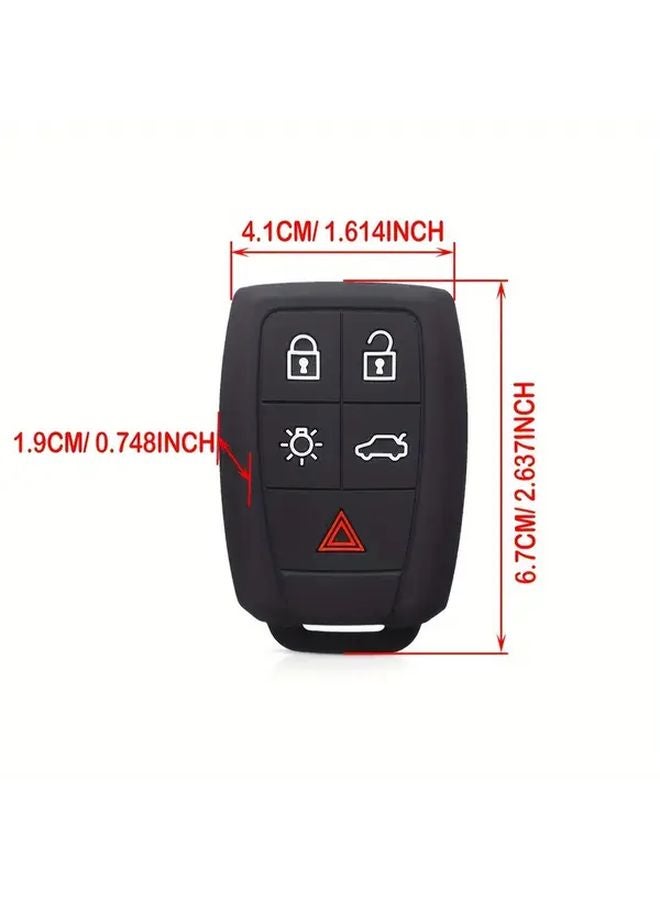 غطاء مفتاح السيليكون الأحمر لفولفو XC90 V50 S40 C70 B50 C30 موديلات 2005-2012 - Image 2
