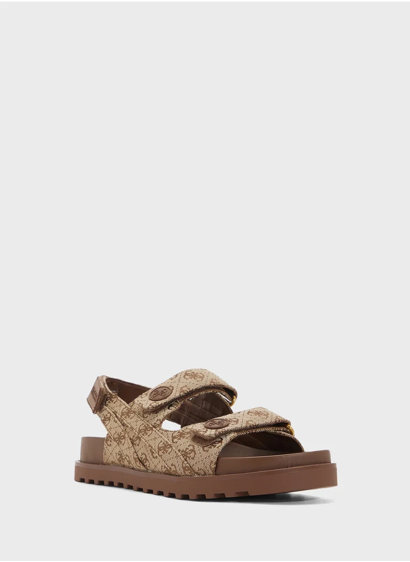 GUESS Multi Strap Flat Sandals