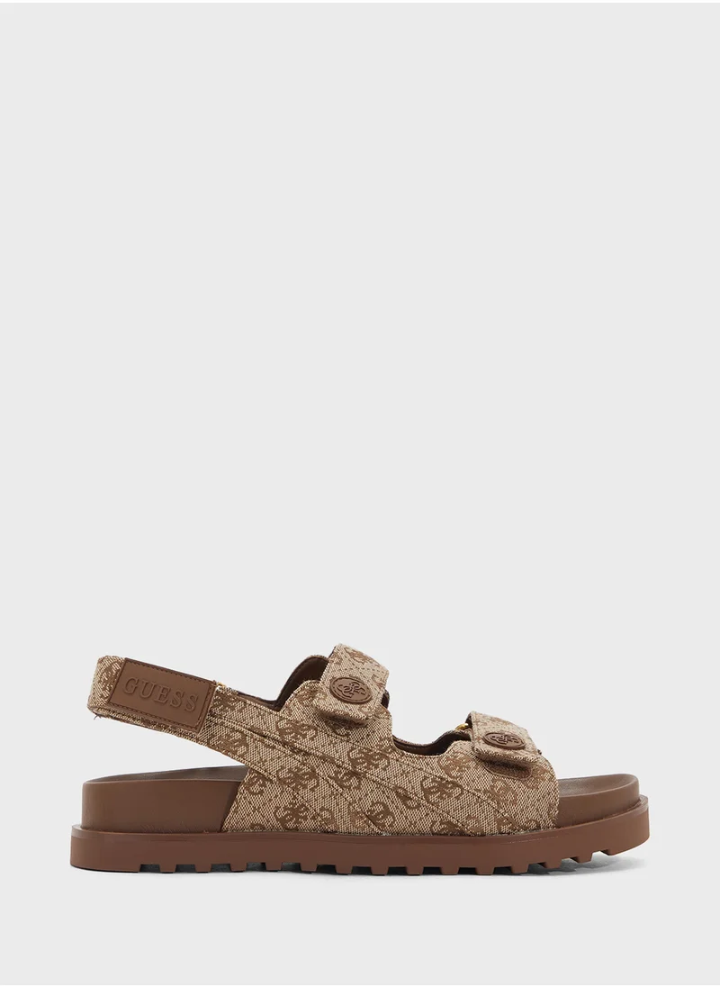 GUESS Multi Strap Flat Sandals
