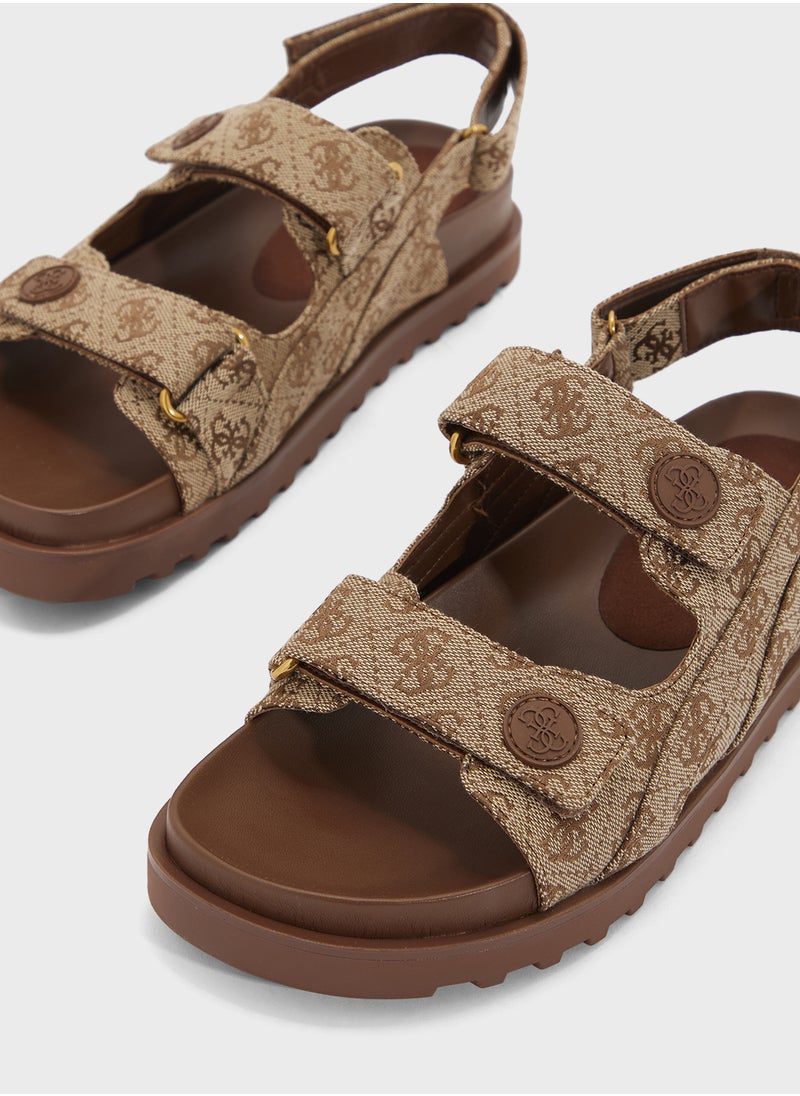 GUESS Multi Strap Flat Sandals  - Image 4