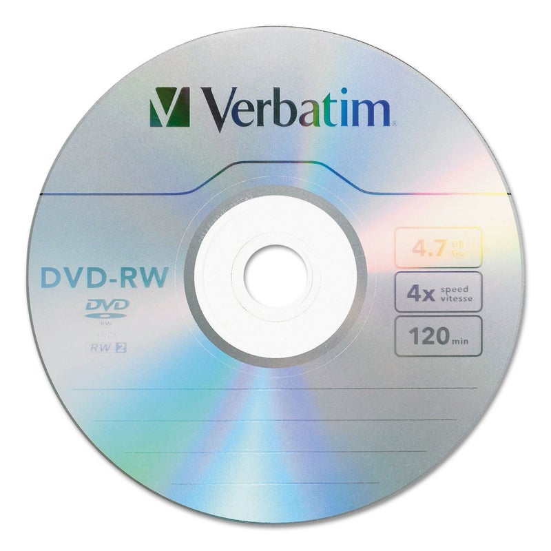 Verbatim DVDRW Blank Discs 47GB 4X Recordable Discs 30pk Spindle 95179