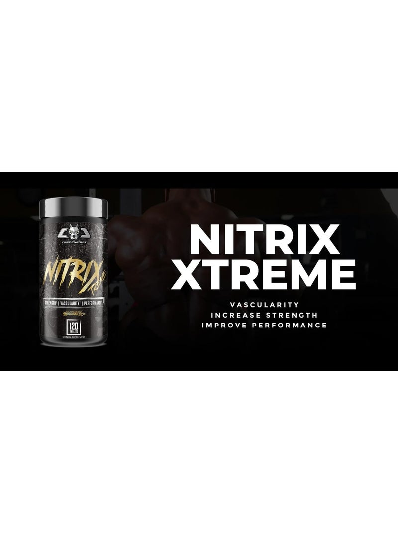 كور تشامبس نيتريكس إكستريم - ١٢٠ قرصًا | دعم أكسيد النيتريك لزيادة حجم العضلات وزيادة الطاقة وتحسين أداء التمرين - Image 4