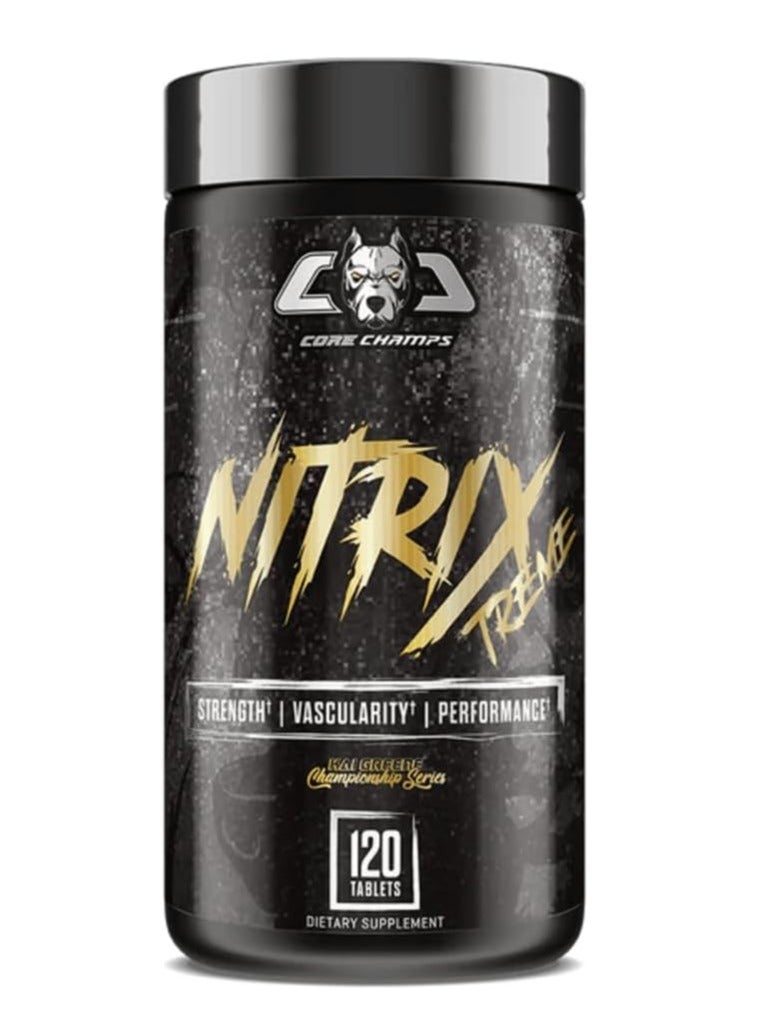 كور تشامبس نيتريكس إكستريم - ١٢٠ قرصًا | دعم أكسيد النيتريك لزيادة حجم العضلات وزيادة الطاقة وتحسين أداء التمرين - Image 1