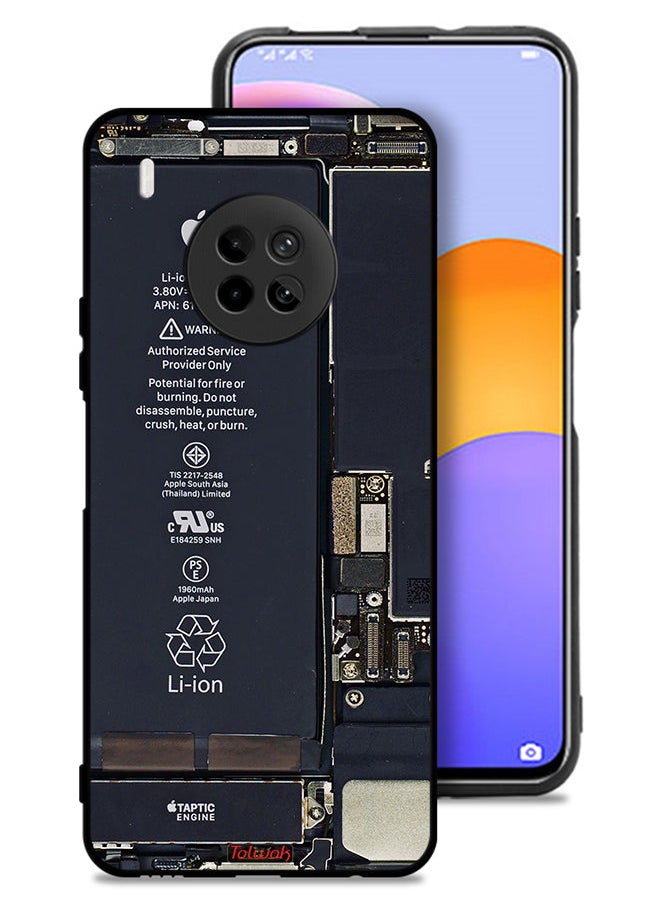 Tolwak غطاء حماية لهاتف Huawei Y9a بنمط دائرة الهاتف  - Image 1