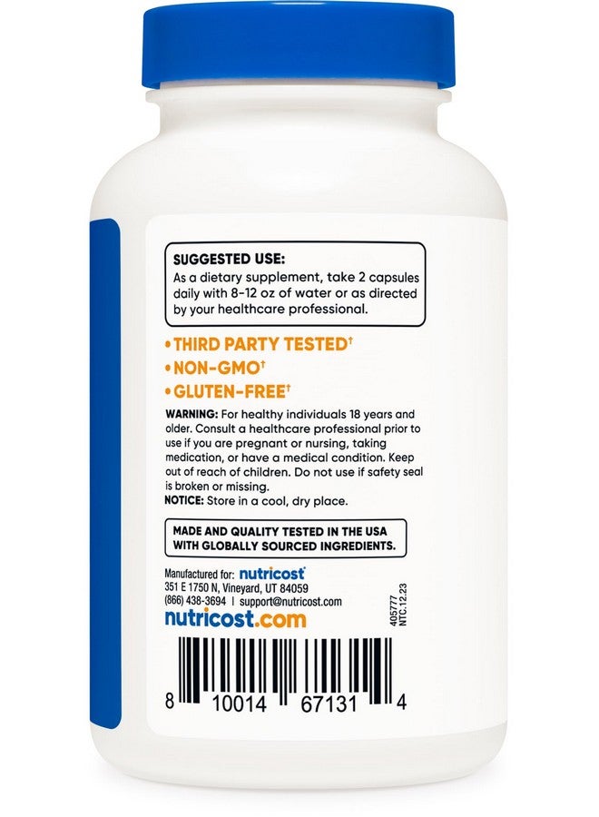 Nutricost L-Proline 1000mg, 180 Capsules (90 Servings) - 500mg Per Cap, Non-GMO, Gluten Free - Image 5