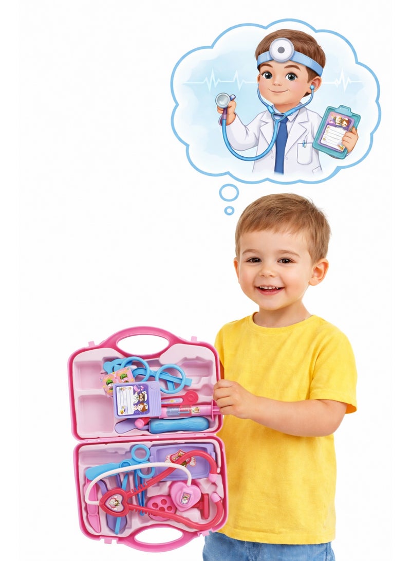 لعبه دكتور حقيبة أدوات طبيب للأطفال | مجموعة دكتور كاملة بسماعة وأدوات فحص، لعبة تعليمية لتنمية الخيال وتمثيل الأدوار - Image 1