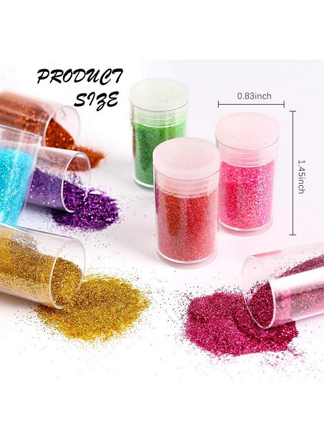 Estanoite Extra Fine Glitter Set Of 36 Colors Nail Arts Cosmetic Glitter Resin Crafts Loose Glitter Powder Shaker For Face Body Hair Eye Lip Gloss Makeup Slime And Tumbler Making - Image 4