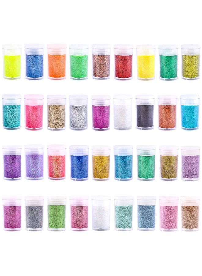 Estanoite Extra Fine Glitter Set Of 36 Colors Nail Arts Cosmetic Glitter Resin Crafts Loose Glitter Powder Shaker For Face Body Hair Eye Lip Gloss Makeup Slime And Tumbler Making - Image 2