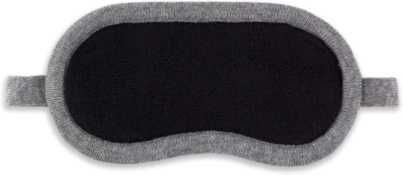 JetBo 100 Pure Cashmere Eye Mask Black  Gray in Gift Box