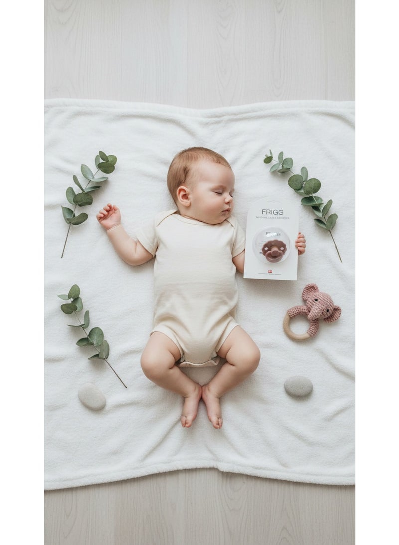 FRIGG Natural Latex Baby Pacifier | Size 2 (6–18 Months) | BPA-Free, Orthodontic Soother | Designed & Made in Denmark - Image 2