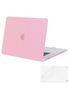 Generic MacBook Pro 13 Inch Case Cover 2022- 2016 Release A2338 M1 A2289 A2251 A2159 A1989 A1706 A1708 Touch Bar Plastic Hard Shell And Screen Protector Pink  - Image 1
