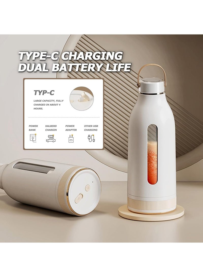 Portable Cordless Mini Blender with Type-C Rechargeable Battery, 380ml Cup for Shakes and Smoothies  - Image 4