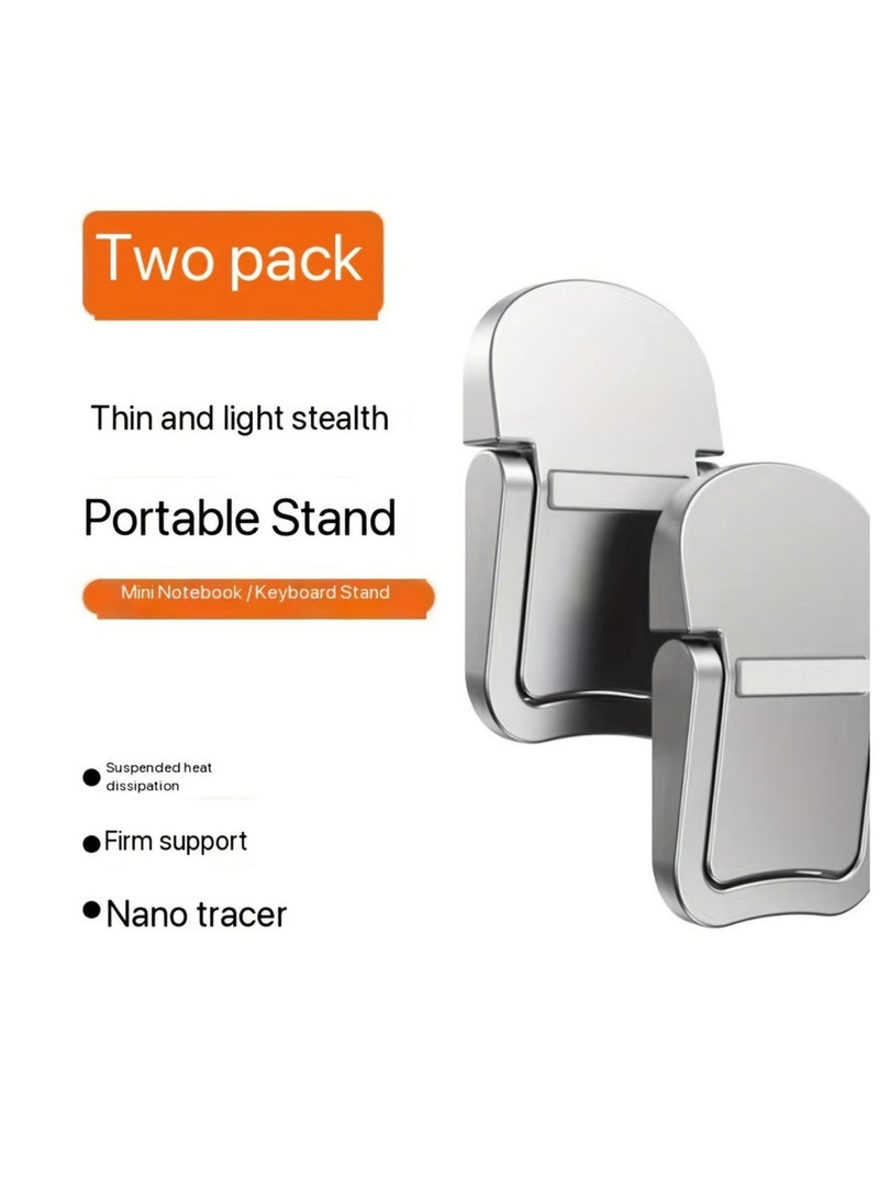 Generic 2-Pack Aluminum alloy laptop stand invisible stand mini universal raised suspended heat dissipation tablet stand  - Image 3