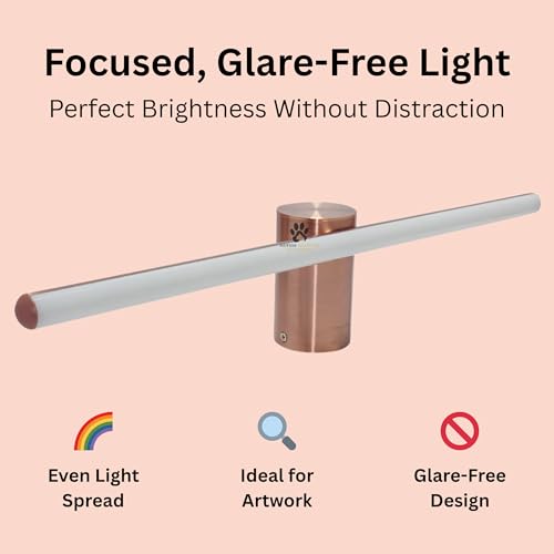 Mufasa 12 Watts Rose Gold Finish LED Picture Photo Frame/Wall Mirror Vanity/Bathroom Dressing Table Light with 3 Step Light (Not Adjustable) - Image 5