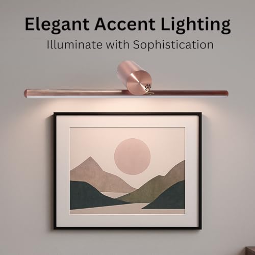Mufasa 12 Watts Rose Gold Finish LED Picture Photo Frame/Wall Mirror Vanity/Bathroom Dressing Table Light with 3 Step Light (Not Adjustable) - Image 2