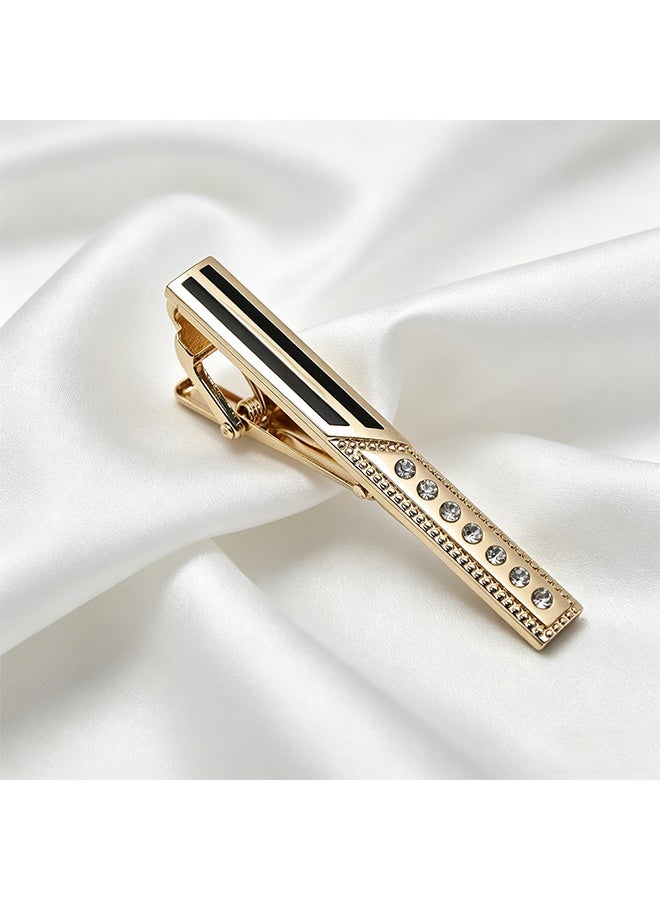 Light Gold Tie Clips for Mens Necktie, Elegant Satin Tie Bars Pins Tacks, Suit Tie Accessories Business Wedding Gifts - Image 1