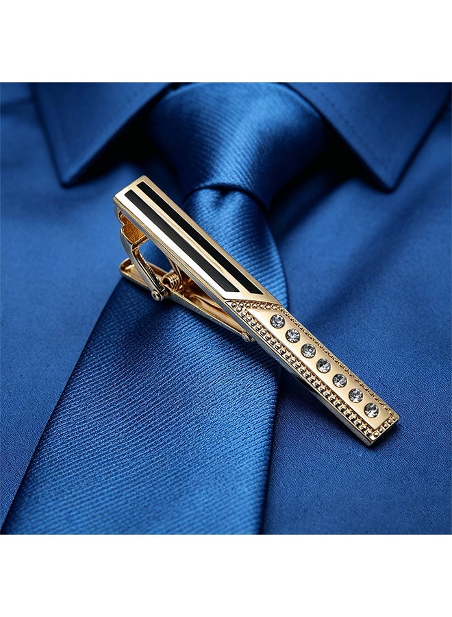 Light Gold Tie Clips for Mens Necktie, Elegant Satin Tie Bars Pins Tacks, Suit Tie Accessories Business Wedding Gifts - Image 2