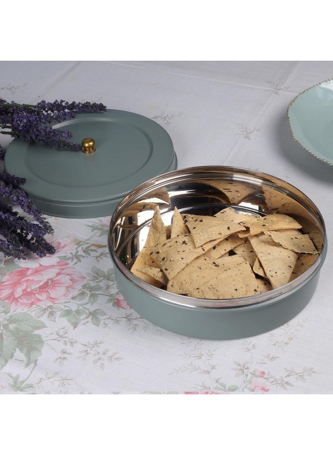 Elan علبة طهي من الفولاذ المقاوم للصدأ إيلان - 1500 مل | تصميم أخضر موس | درجة غذائية | مثالية للتقديم والتخزين | سهلة الحمل - Image 3