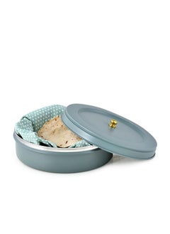 Elan Elan Stainless Steel Casserole Roti Box Chapatti Hotpot & Hot Case - 1500ml | Moss Green Design | Food Grade | Ideal for Serving and Storage | Easy to Carry  - Image 1