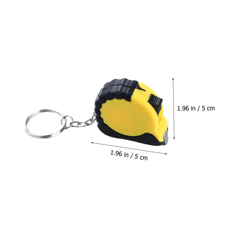 10 Piece Mini Keychain Tape Measure Set Retractable Steel Pocket Ruler For Daily Measurements - Image 3