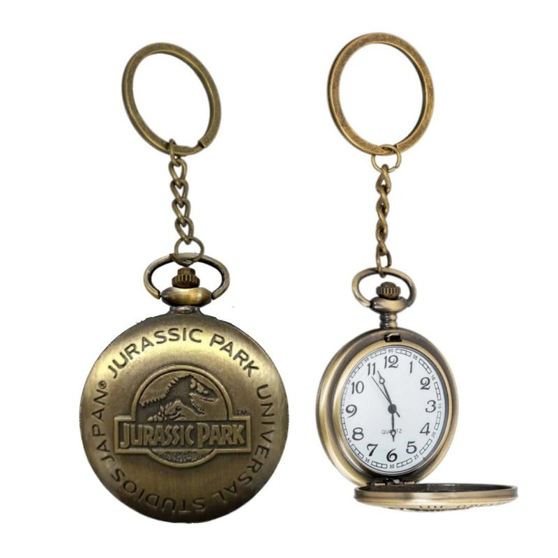 Tiny Tim Store Antique Bronze Pocket-Watch Vintage Theme Metallic Car Bike Home Key Chain & Key Rings Best Gift for Men & Women on Their Special Occassions (Dino Park) - Image 5